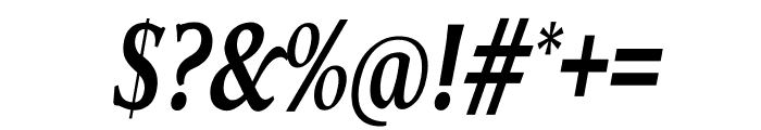 TFHabitat Condensed Demi Italic Font OTHER CHARS