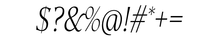 TFHabitat Condensed Italic Font OTHER CHARS