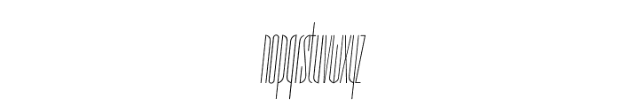TFNouveau Riche Condensed Thin Italic Font LOWERCASE