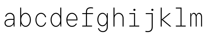 TT Commons Pro Mono Trial ExtraLight Font LOWERCASE