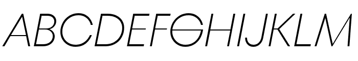 TT Fors Display Trial ExtraLight Italic Font UPPERCASE