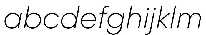 TT Fors Trial ExtraLight Italic Font LOWERCASE