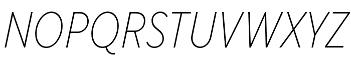 TT Norms Pro Condensed ExtraLight Italic Font UPPERCASE