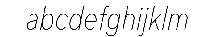 TT Norms Pro Condensed ExtraLight Italic Font LOWERCASE