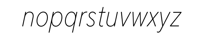 TT Norms Pro Condensed ExtraLight Italic Font LOWERCASE