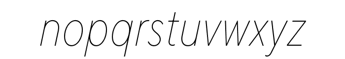 TT Norms Pro Condensed Thin Italic Font LOWERCASE