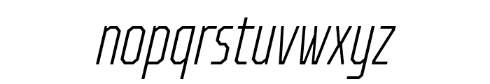 TT Octosquares Trial Compressed Thin Italic Font LOWERCASE