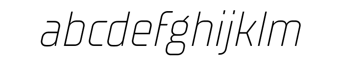 TT Supermolot Neue Trial Condensed ExtraLight Italic Font LOWERCASE