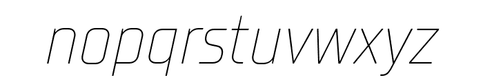 TT Supermolot Neue Trial Condensed Thin Italic Font LOWERCASE