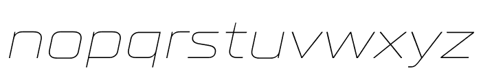 TT Supermolot Neue Trial Extended Thin Italic Font LOWERCASE