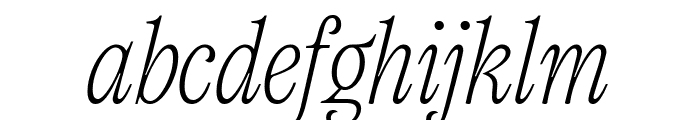 Tartuffo ThinItalic Font LOWERCASE