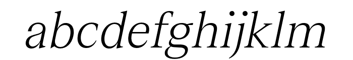 TeodorTRIAL LightItalic Font LOWERCASE