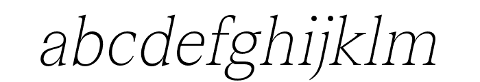 TeodorTRIAL ThinItalic Font LOWERCASE