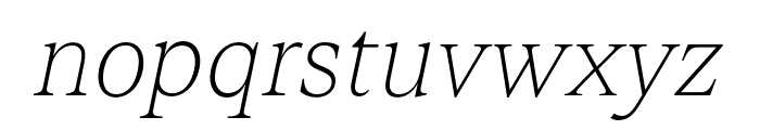 TeodorTRIAL ThinItalic Font LOWERCASE