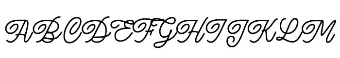 The Boutique Cursive   Inky Font UPPERCASE