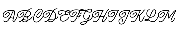 The Boutique Cursive   Regular Font UPPERCASE