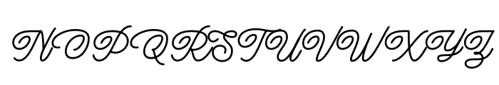 The Boutique Cursive   Regular Font UPPERCASE