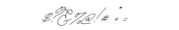 The Handwritten Watermark Obilque Font OTHER CHARS