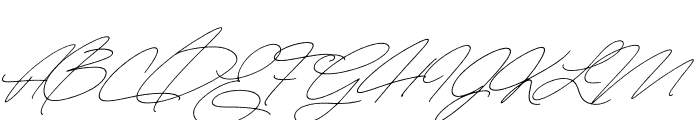 The Handwritten Watermark Obilque Font UPPERCASE