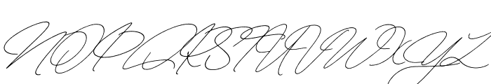 The Handwritten Watermark Obilque Font UPPERCASE