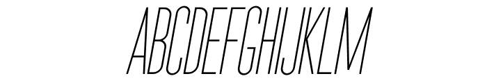 The National Light Oblique Font UPPERCASE