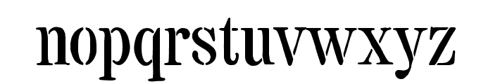 The Sterling Bros Stencil Font LOWERCASE