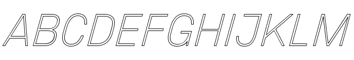 Thin Italic Outline Font UPPERCASE
