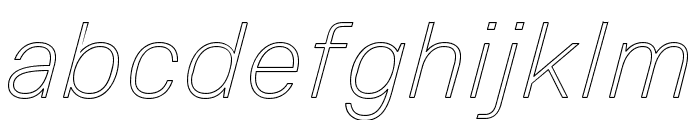 Thin Italic Outline Font LOWERCASE