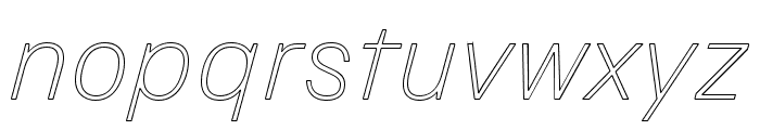 Thin Italic Outline Font LOWERCASE
