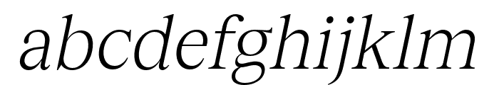 TobiasTRIAL LightItalic Font LOWERCASE