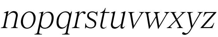 TobiasTRIAL LightItalic Font LOWERCASE