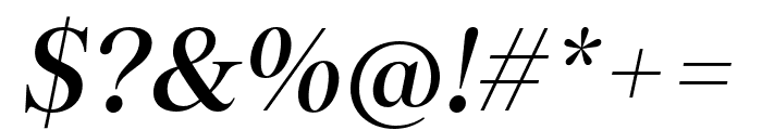 TobiasTRIAL MediumItalic Font OTHER CHARS