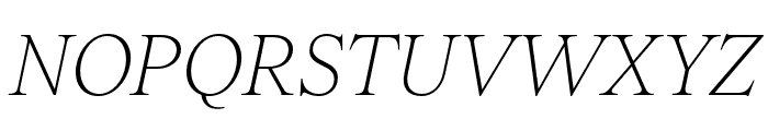 TobiasTRIAL ThinItalic Font UPPERCASE
