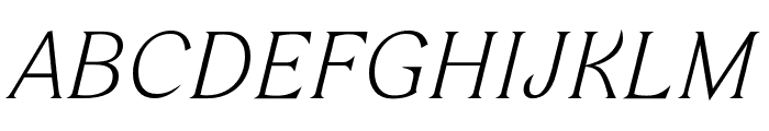 Tongari Display Light Italic Font UPPERCASE