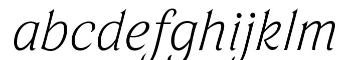 Tongari Display Light Italic Font LOWERCASE