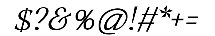 TongariDisplay SemiLight Italic Font OTHER CHARS