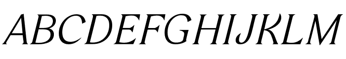 TongariDisplay SemiLight Italic Font UPPERCASE