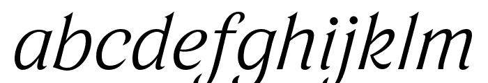 TongariDisplay SemiLight Italic Font LOWERCASE