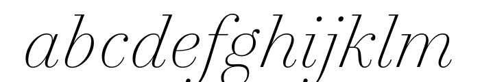 Trianon Display ExtraLight Italic Font LOWERCASE