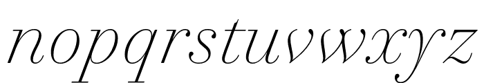 Trianon Display ExtraLight Italic Font LOWERCASE