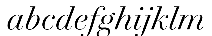 Trianon Display Light Italic Font LOWERCASE