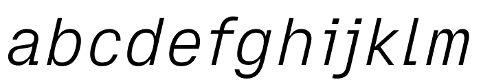 Tuner Light Italic Font LOWERCASE
