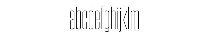 Tungsten Compressed Extra Light Font LOWERCASE