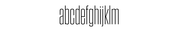 Tungsten Compressed Light Font LOWERCASE