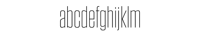 Tungsten Condensed Extra Light Font LOWERCASE