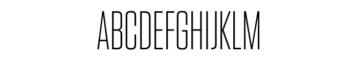 Tungsten Condensed Light Font UPPERCASE