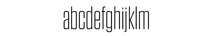 Tungsten Condensed Light Font LOWERCASE