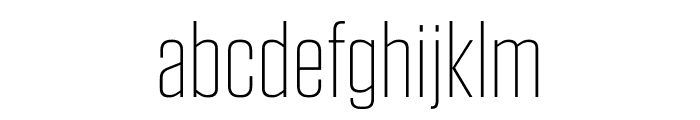 Tungsten Extra Light Font LOWERCASE