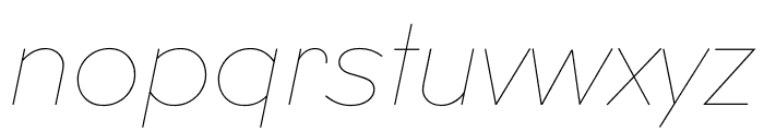 U8 Hairline Italic Font LOWERCASE