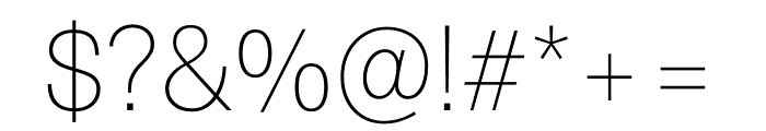 Unica77 Cyrillic Thin Font OTHER CHARS